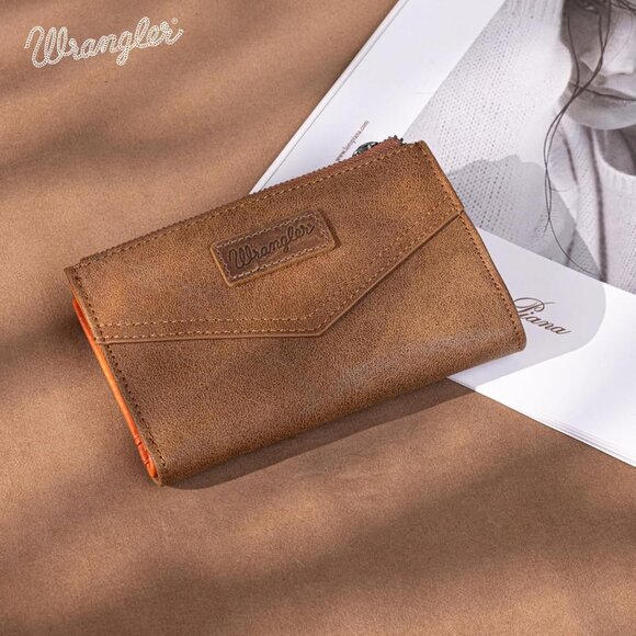 Small Faux Leather Wallet Women Bifold Card & Money Organizer Brown - Picture 6 of 6